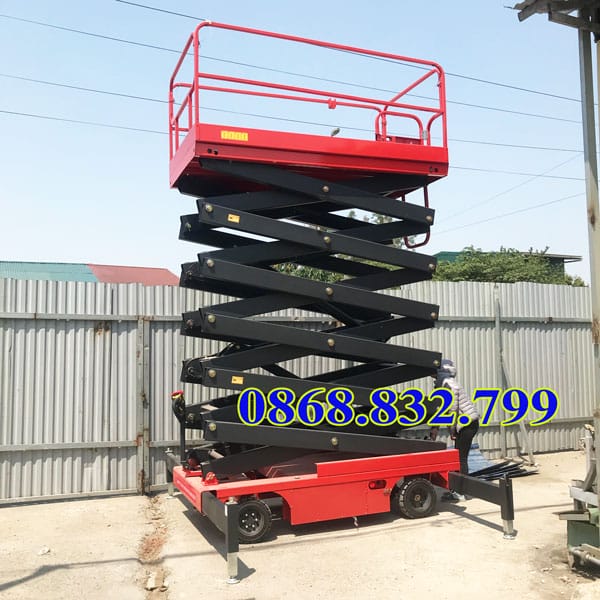 Xe nâng người SJY0.5-12A di chuyển điện 12m