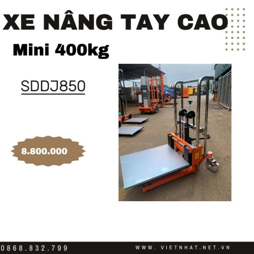 Xe nang tay cao mini 850mm