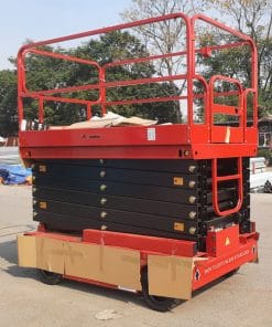 Có nên dùng Thang nâng người để làm việc trên cao ở các công trình xây dựng? 16 Thang Nâng Người Cắt Kéo 13m✅ Di Chuyển Điện SJY0.3-13A Hãng Maihui